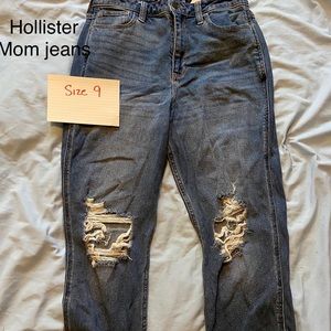 Hollister mom jeans size 9 blue